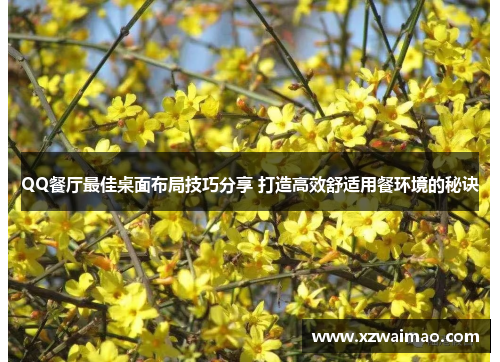 QQ餐厅最佳桌面布局技巧分享 打造高效舒适用餐环境的秘诀